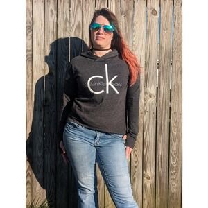 Calvin Klein Gray Ladies' S Short Cut Hoodie